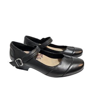 Taos Virtue Mary Jane 8.5W Black Leather Low Heel Casual Comfort Padded Shoes